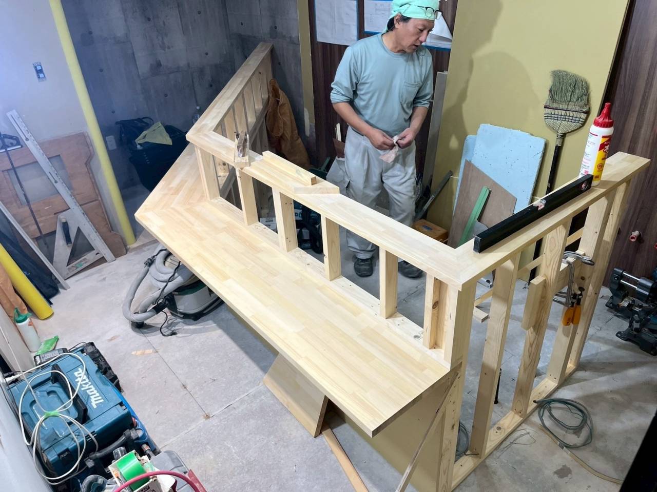 守口市金田町現場　カウンター工事編