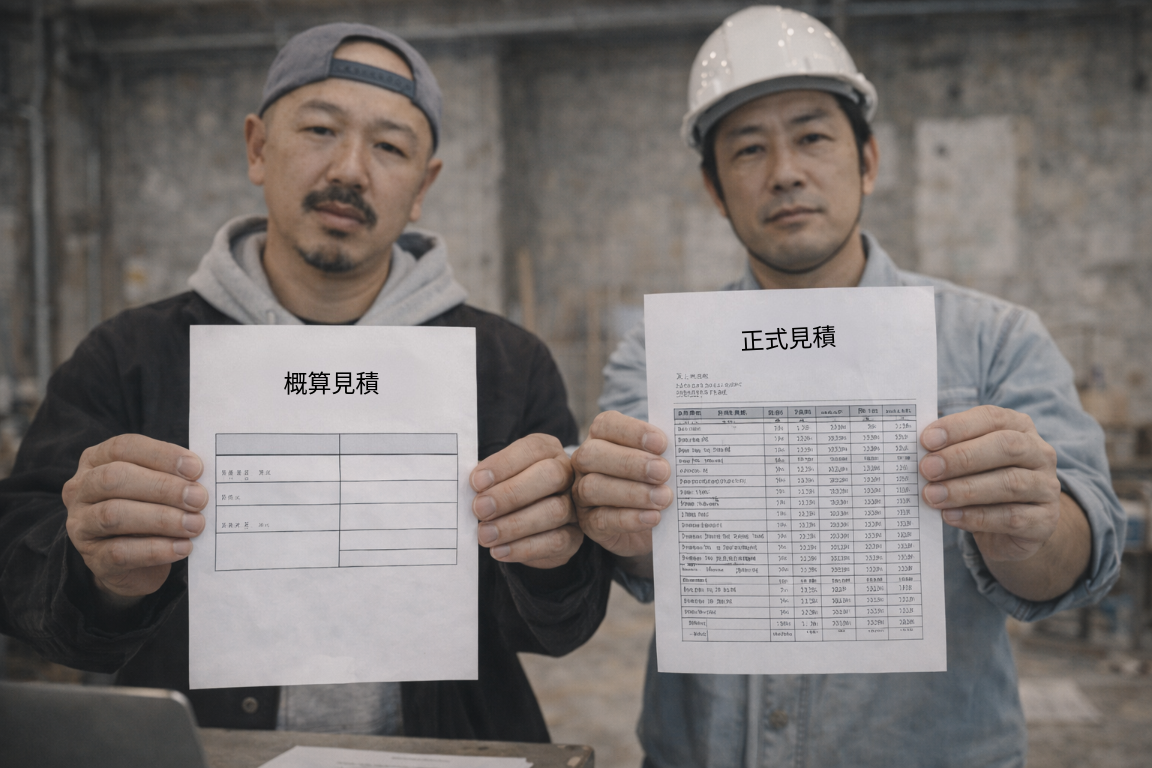 店舗工事における概算見積と正式見積の考え方