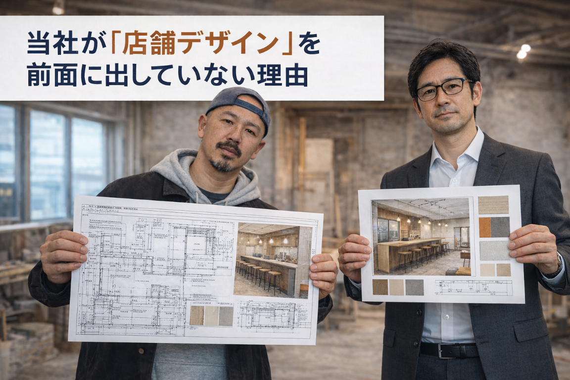 当社が「店舗デザイン」を前面に出していない理由